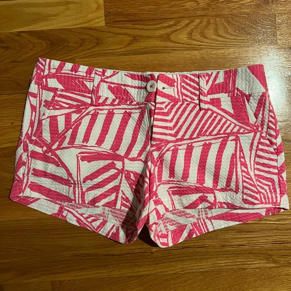 EUC size 2 Lilly Pulitzer Walsh Short in Capri Pink Yacht Sea! - Picture 1 of 3